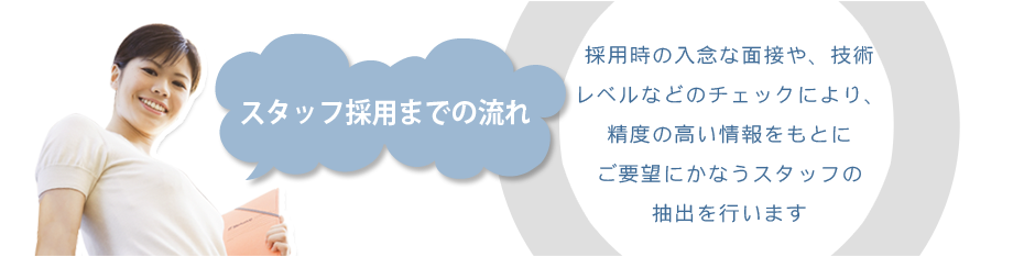 スタッフ採用までの流れ